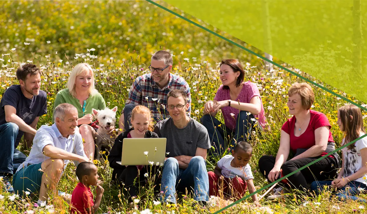 HIE staff and family on Inverness Campus