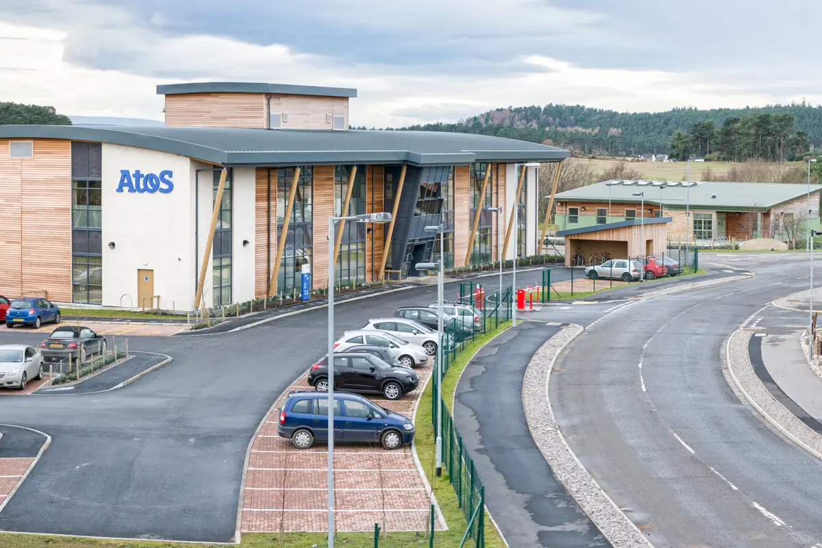exterior of the ATOS office building on Enterprise Park Forres