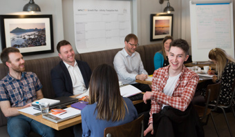 Young people taking part in a workshop