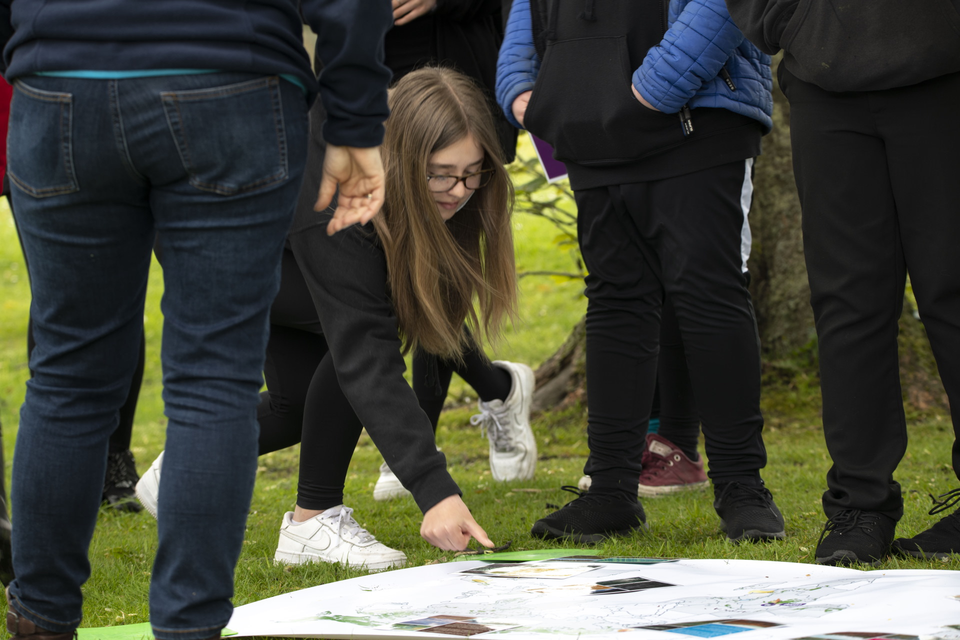 High school pupils on outdoor learning with the science skills academy