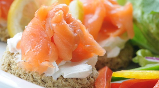 Smoked Salmon on oat cakes