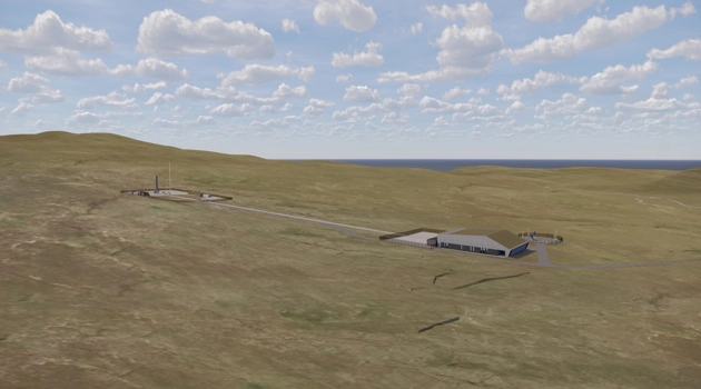 Artists impression of the space launch pad in Sutherland