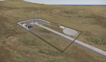 Artists impression of launch pad at Space hub Sutherland