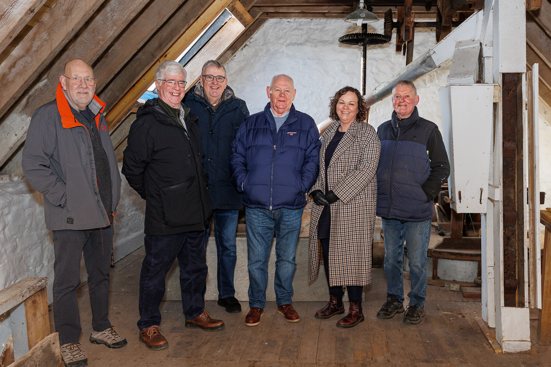 Garrabost Mill DJ Macsween(PST) Alasdair Nicholson(PST) Norman Mackenzie(PST) Calum Graham (GMT) Kathleen Stewart (HIE) And Tony Robson (PST) Sandiephotos
