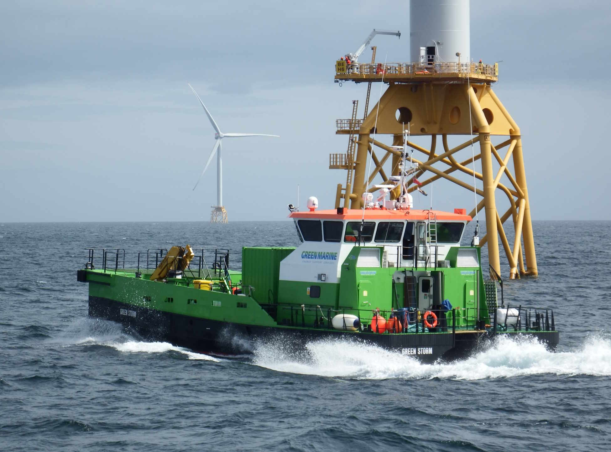 GREEN STORM On Beatrice OWF 01062019 (8) Green Marine Credit Ian Greenwood Resised
